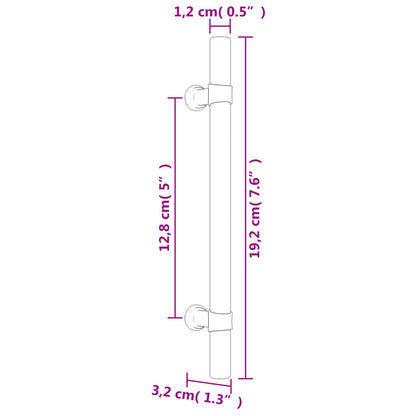 Puxadores para móveis 10 pcs 128 mm aço inoxidável bronze