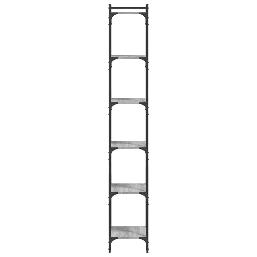 Estante c/ 6 prateleiras derivados de madeira cinzento sonoma