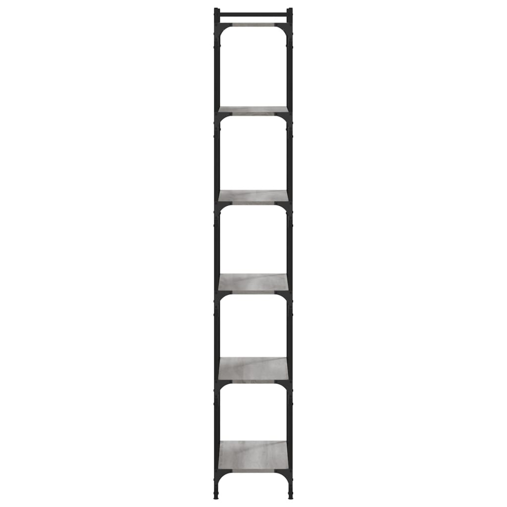 Estante c/ 6 prateleiras derivados de madeira cinzento sonoma