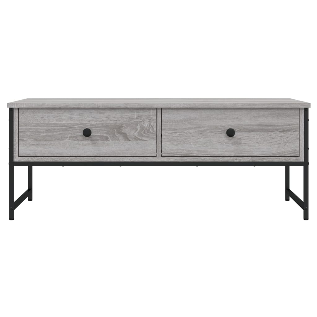 Mesa de centro 101x49x39,5 cm derivados madeira cinzento sonoma