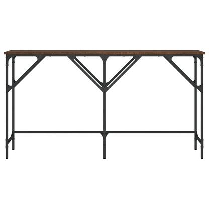 Mesa consola 140x29x75 cm derivados madeira carvalho castanho