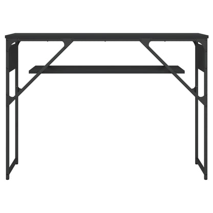 Mesa consola c/ prateleira 105x30x75 cm derivados madeira preto