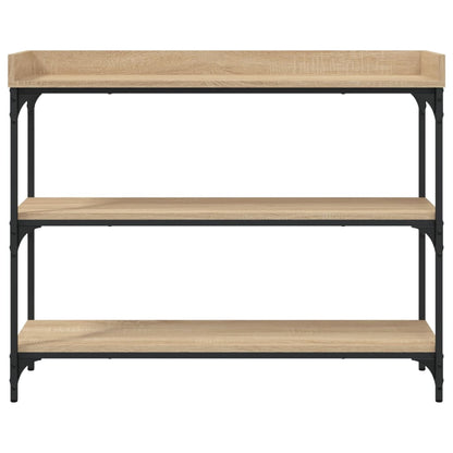 Mesa consola c/ prateleiras 100x30x80 cm carvalho sonoma