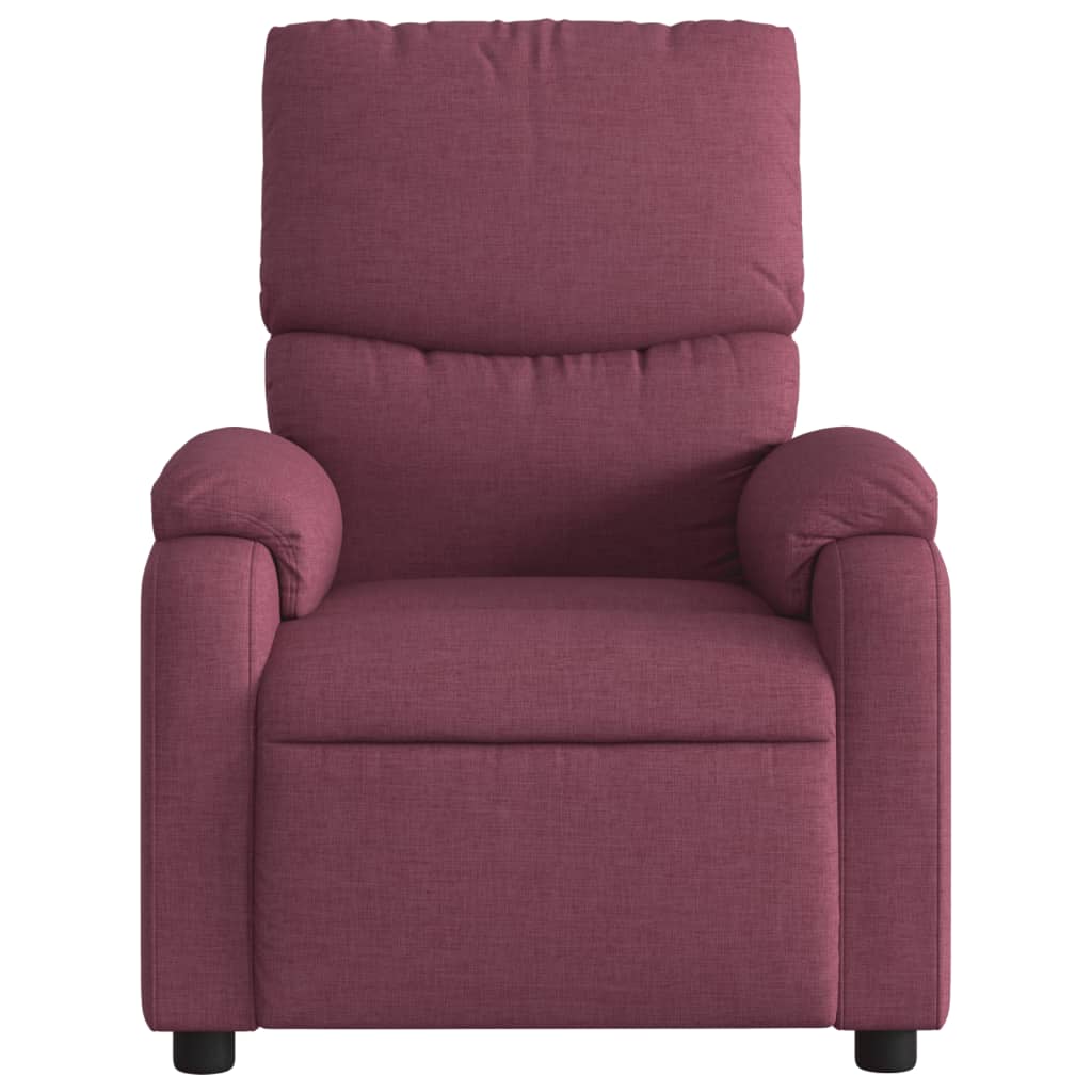 Poltrona de massagens reclinável tecido roxo