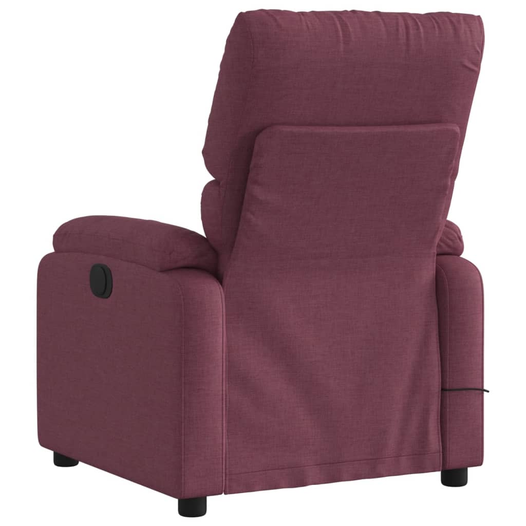 Poltrona de massagens reclinável tecido roxo