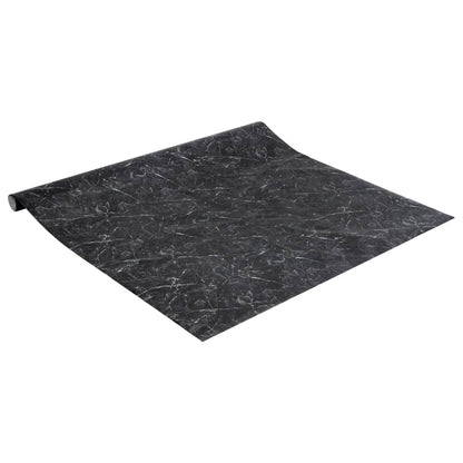 Autocolantes para móveis 90x500 cm PVC preto mármore