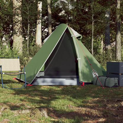 Tenda de campismo cúpula para 2 pessoas impermeável verde