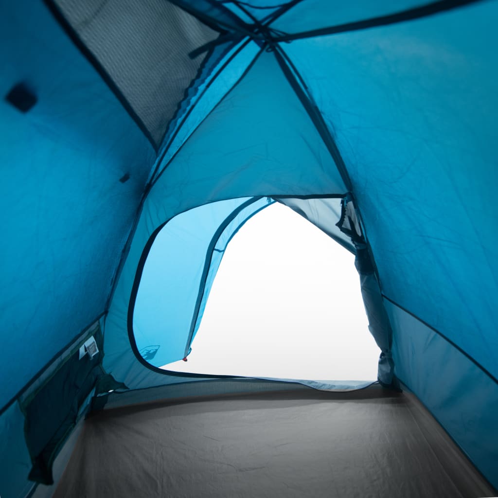 Tenda de campismo cúpula para 4 pessoas impermeável azul