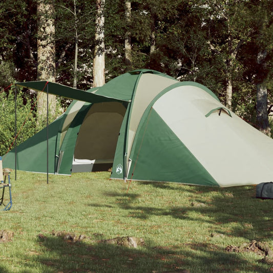 Tenda familiar em cúpula para 6 pessoas impermeável verde