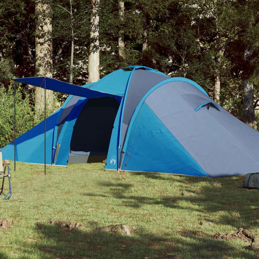 Tenda familiar em cúpula para 6 pessoas impermeável azul