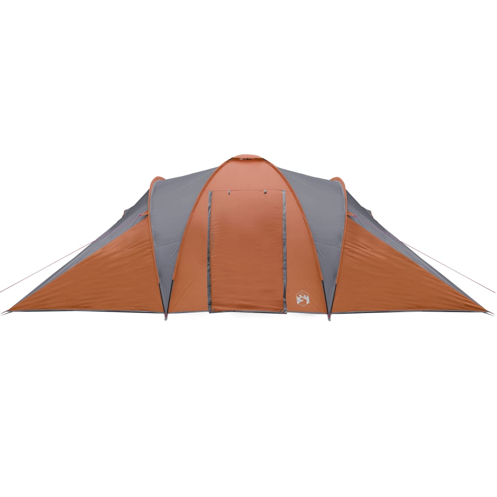 Tenda familiar cúpula para 6 pessoas impermeável cinza/laranja