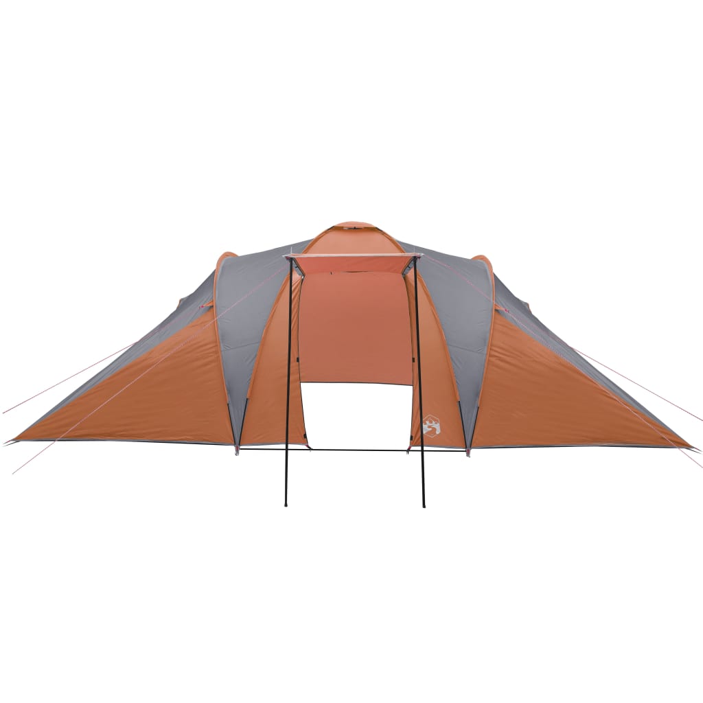 Tenda familiar cúpula para 6 pessoas impermeável cinza/laranja