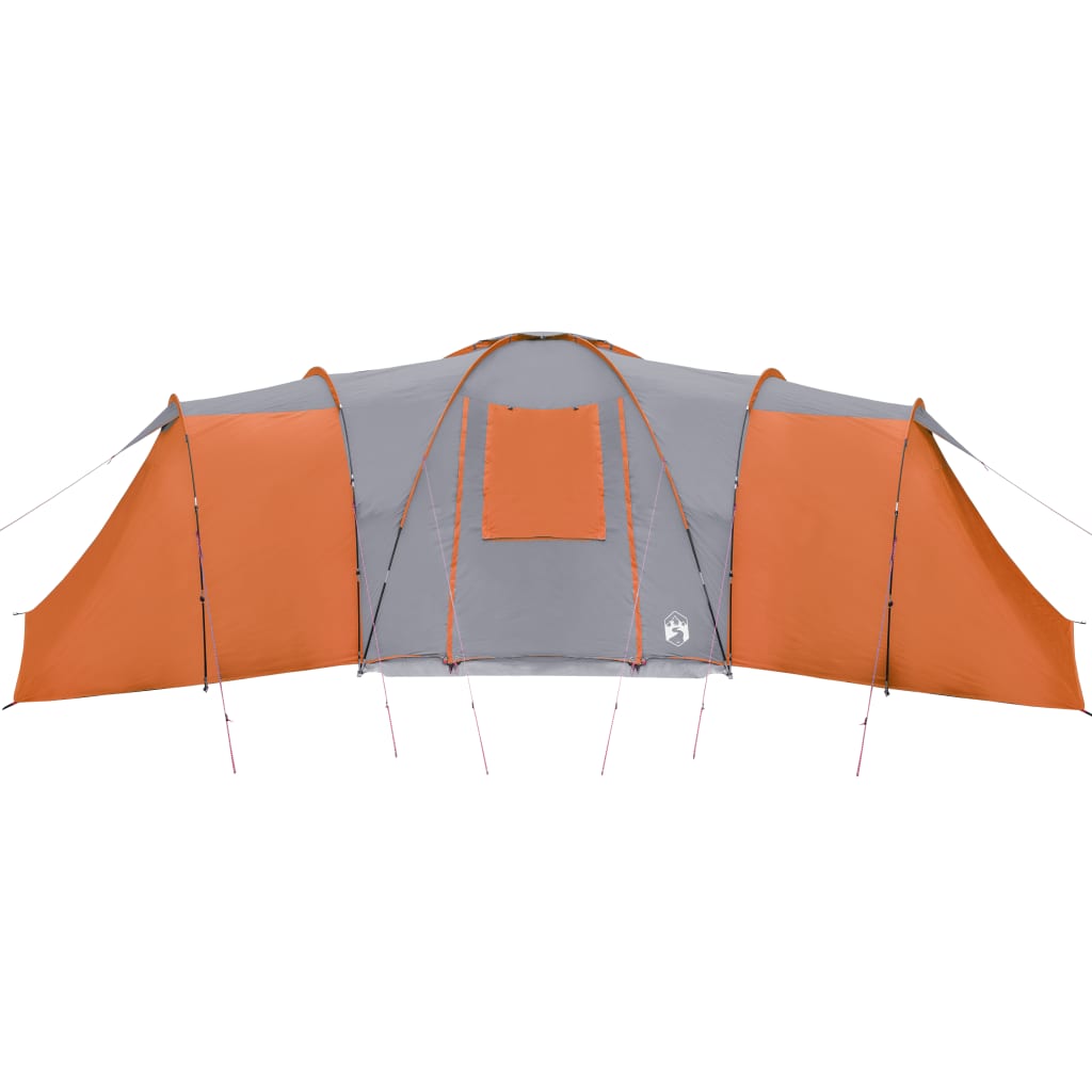 Tenda familiar cúpula para 12 pessoas impermeável cinza/laranja