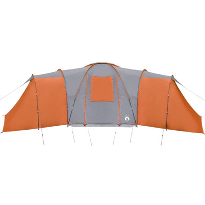 Tenda familiar cúpula para 12 pessoas impermeável cinza/laranja