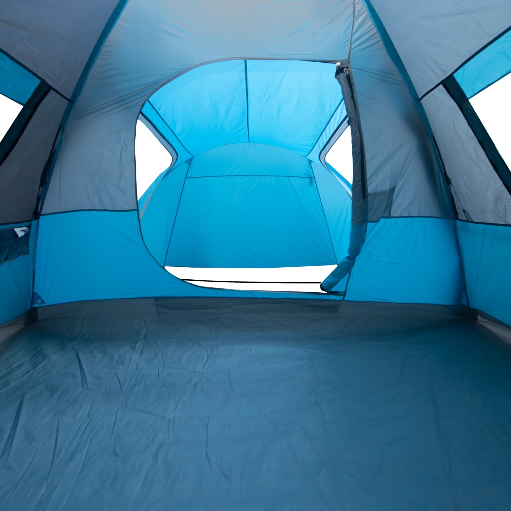 Tenda familiar em cúpula para 6 pessoas impermeável azul