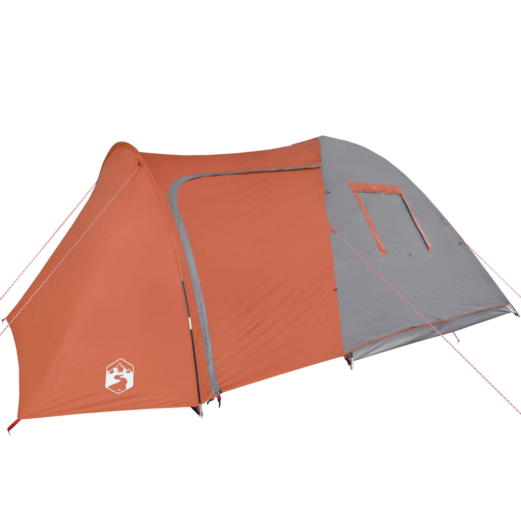 Tenda familiar cúpula para 6 pessoas impermeável cinza/laranja