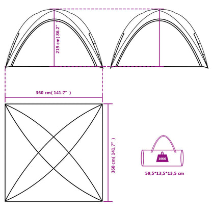 Tenda de festas impermeável azul