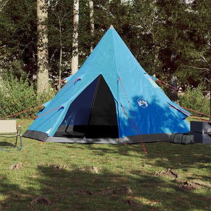 Tenda de campismo tipi para 4 pessoas impermeável azul