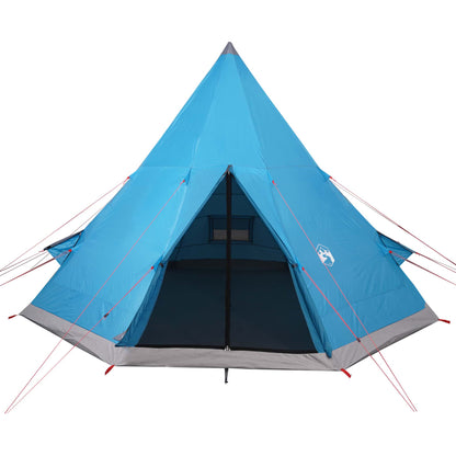 Tenda de campismo tipi para 4 pessoas impermeável azul