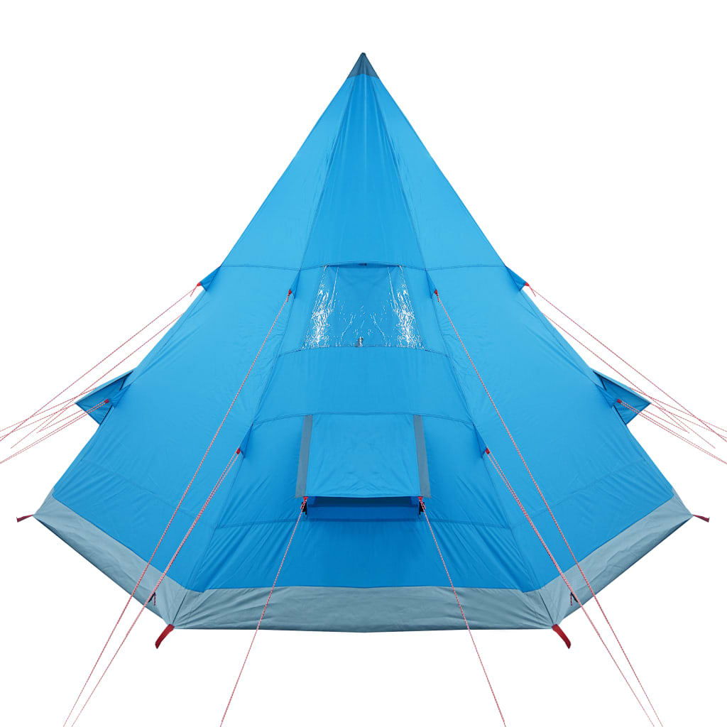 Tenda de campismo tipi para 4 pessoas impermeável azul