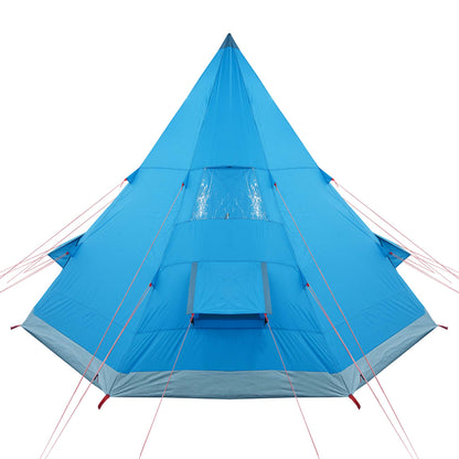 Tenda de campismo tipi para 4 pessoas impermeável azul