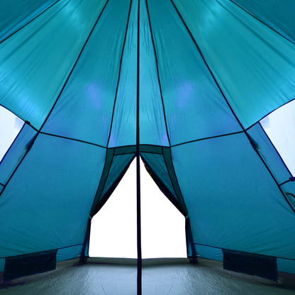 Tenda de campismo tipi para 4 pessoas impermeável azul