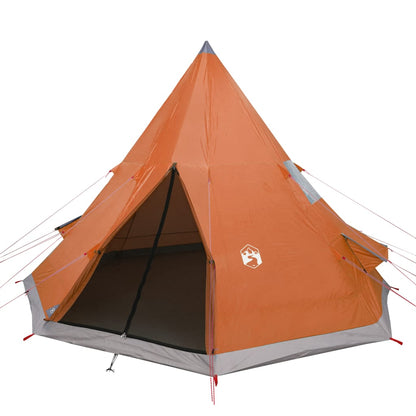 Tenda de campismo tipi p/ 4 pessoas impermeável cinza/laranja