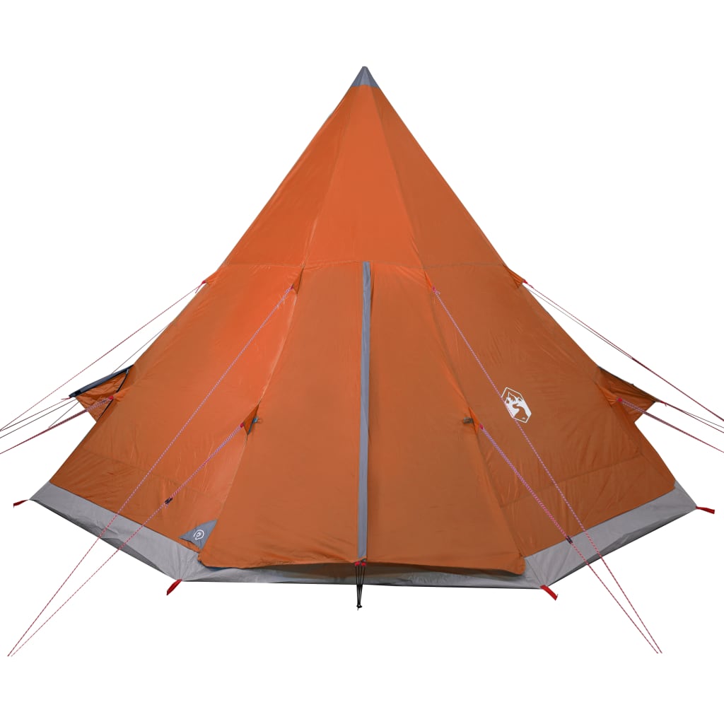 Tenda de campismo tipi p/ 4 pessoas impermeável cinza/laranja