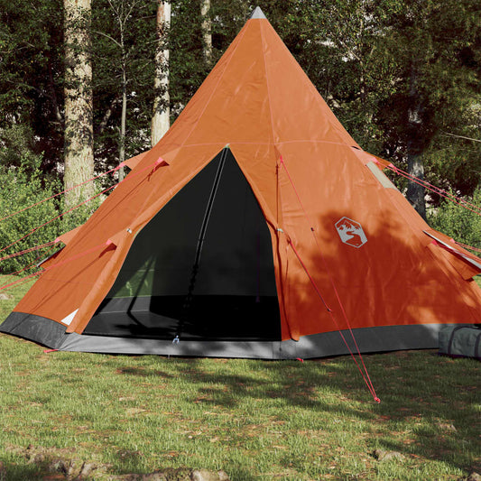 Tenda de campismo tipi p/ 4 pessoas impermeável cinza/laranja