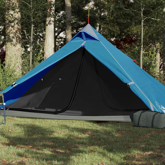 Tenda de campismo tipi para 1 pessoa impermeável azul