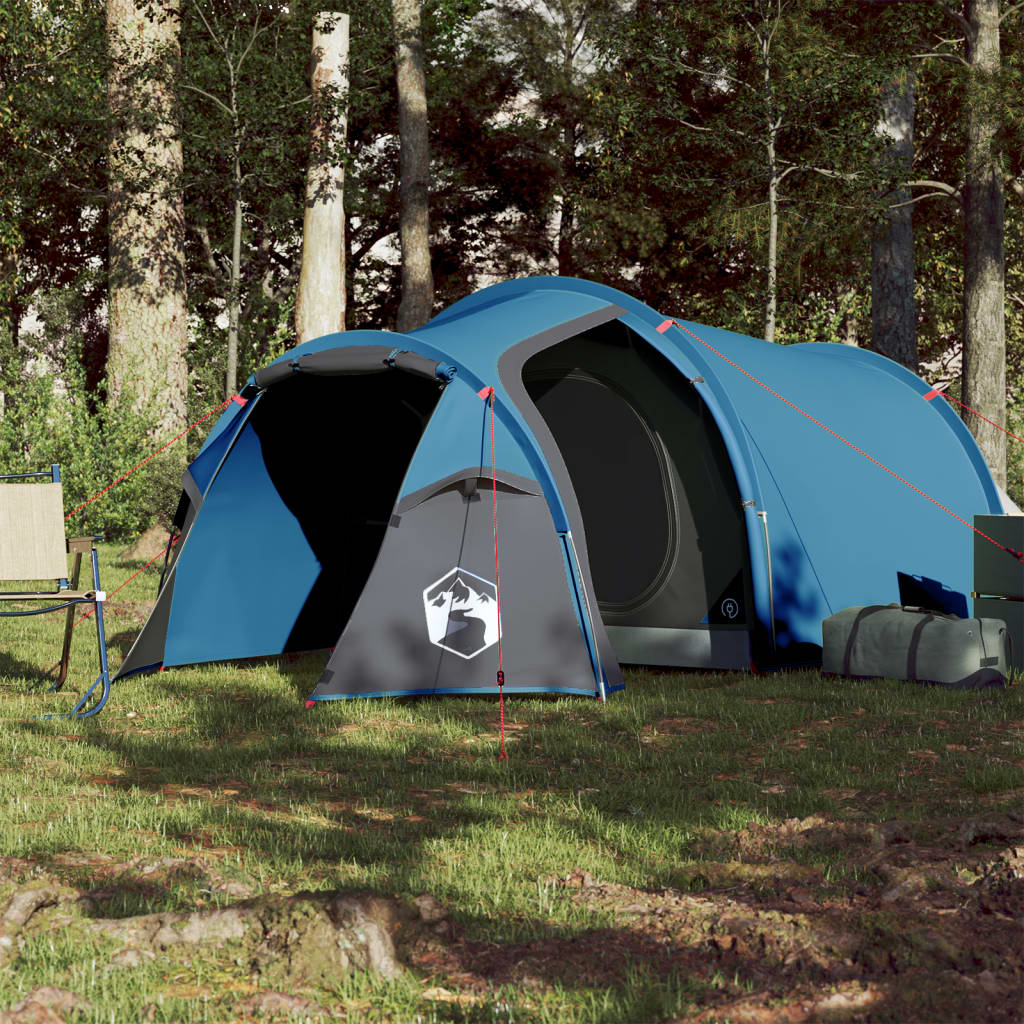 Tenda de campismo túnel para 2 pessoas impermeável azul