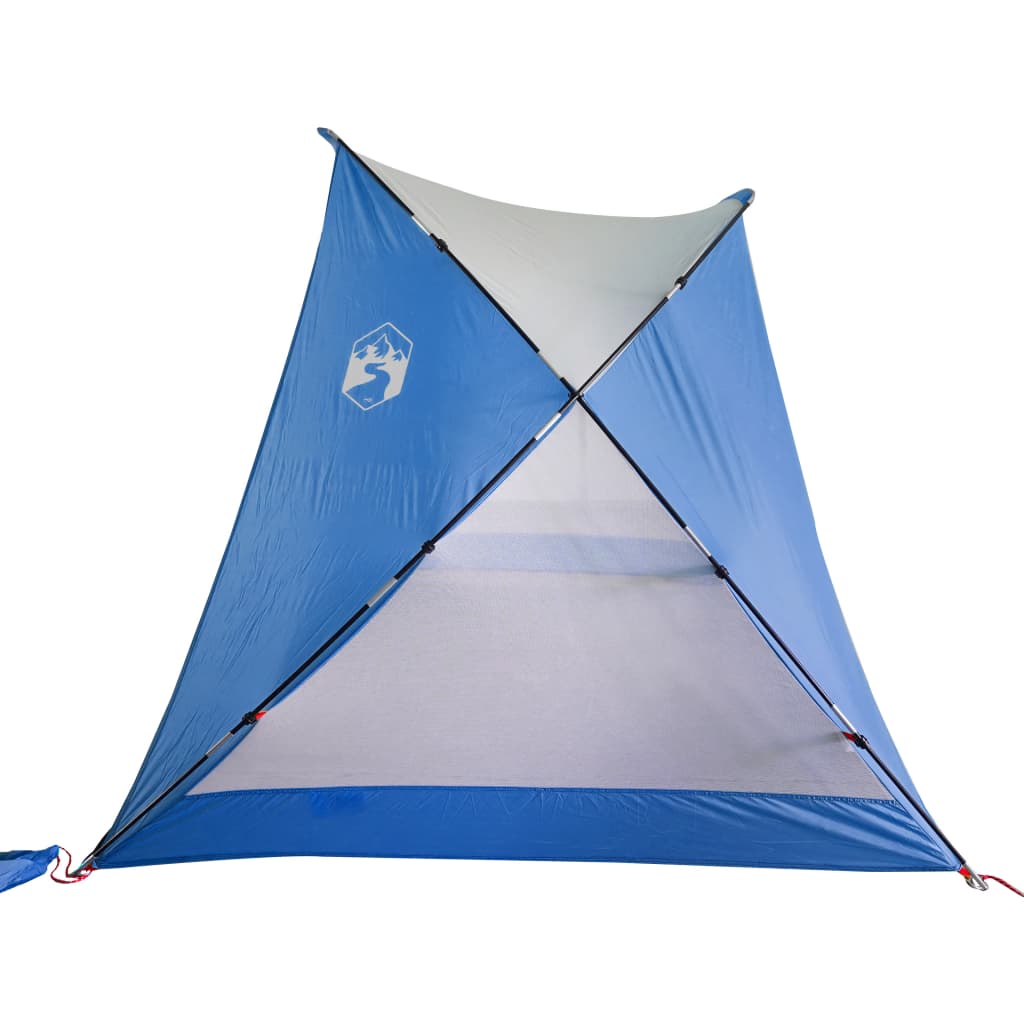 Tenda de praia 274x178x170/148 cm poliéster 185T azul-ciano