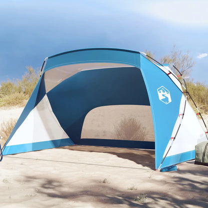 Tenda de praia 274x178x170/148 cm poliéster 185T azul-ciano