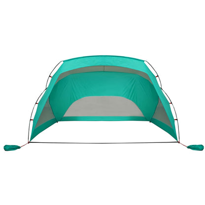 Tenda de praia 274x178x170/148 cm poliéster 185T verde-mar