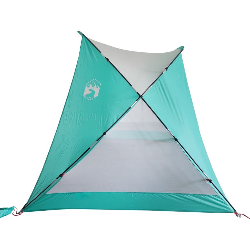 Tenda de praia 274x178x170/148 cm poliéster 185T verde-mar