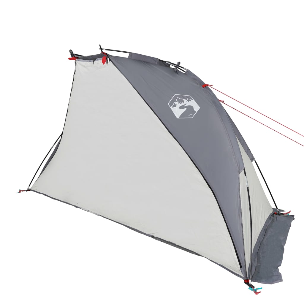 Tenda de praia 268x223x125 cm poliéster 185T cinzento