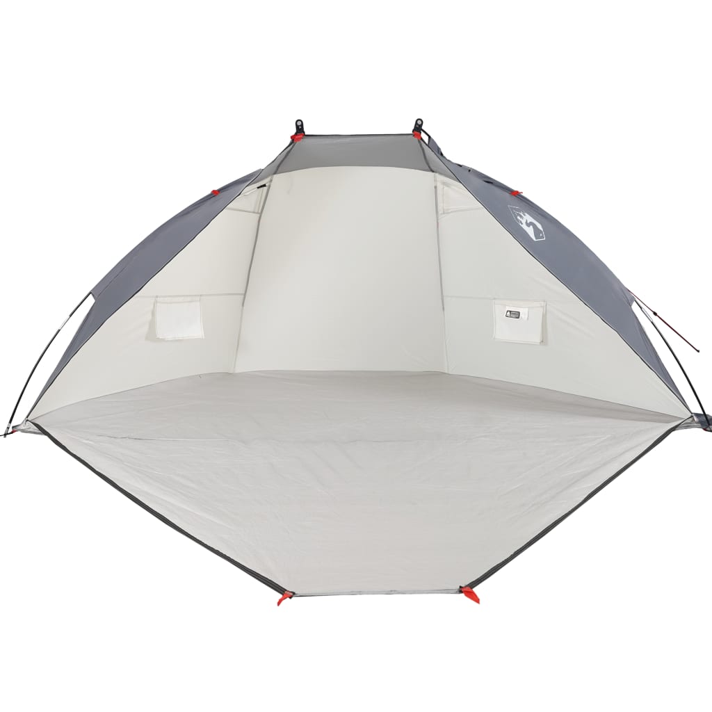 Tenda de praia 268x223x125 cm poliéster 185T cinzento