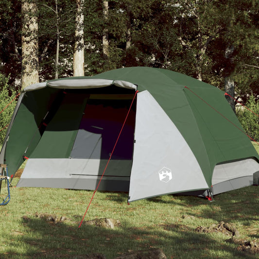 Tenda familiar c/ avançado para 6 pessoas impermeável verde