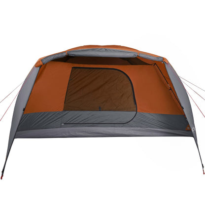 Tenda familiar c/ avançado 6 pessoas impermeável cinza/laranja