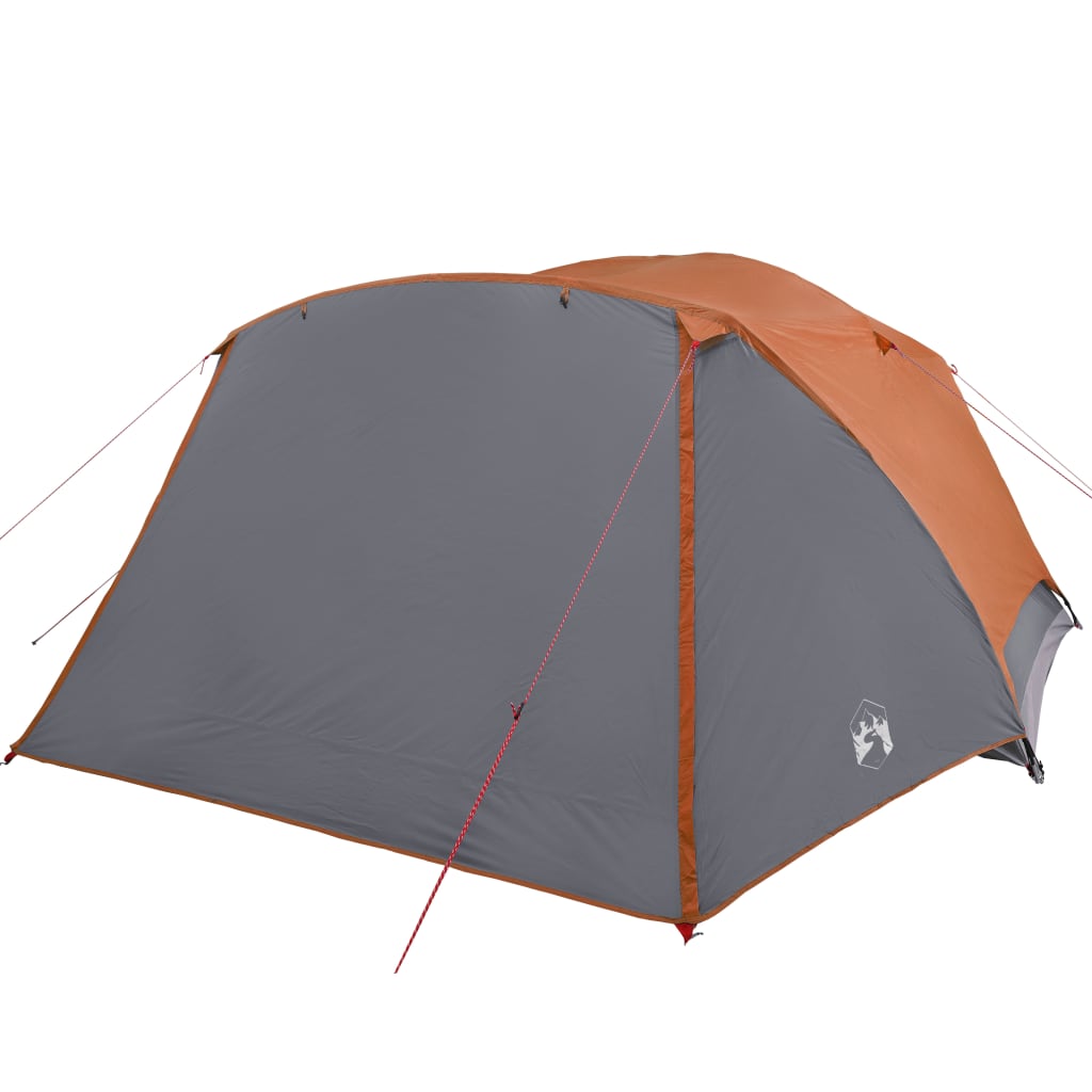 Tenda familiar c/ avançado 6 pessoas impermeável cinza/laranja