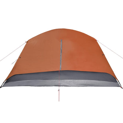 Tenda familiar c/ avançado 6 pessoas impermeável cinza/laranja