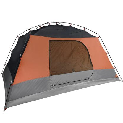 Tenda familiar c/ avançado 6 pessoas impermeável cinza/laranja