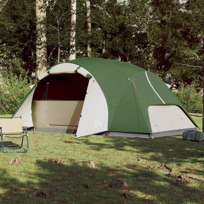 Tenda familiar ventilação cruzada 8 pessoas impermeável verde