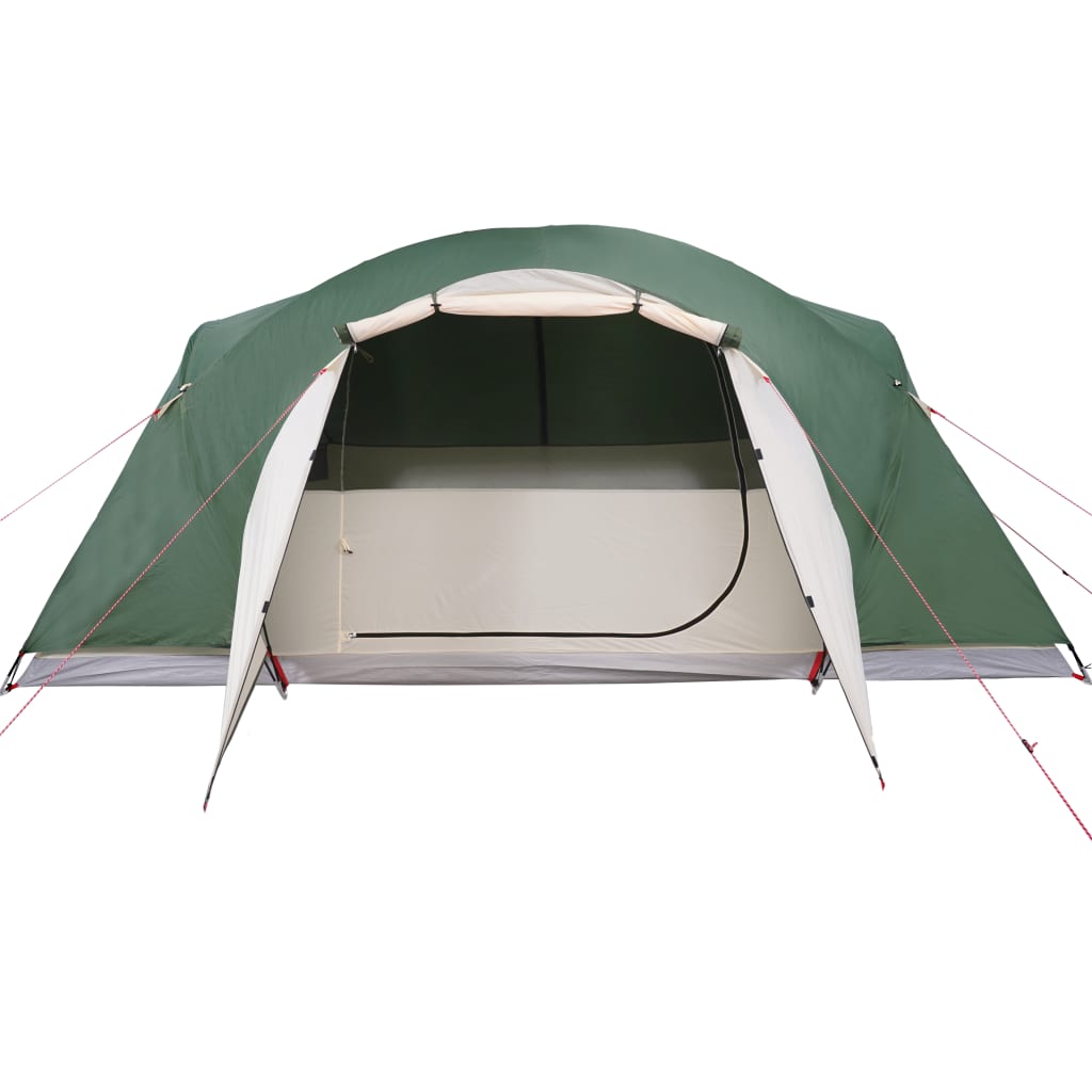 Tenda familiar ventilação cruzada 8 pessoas impermeável verde