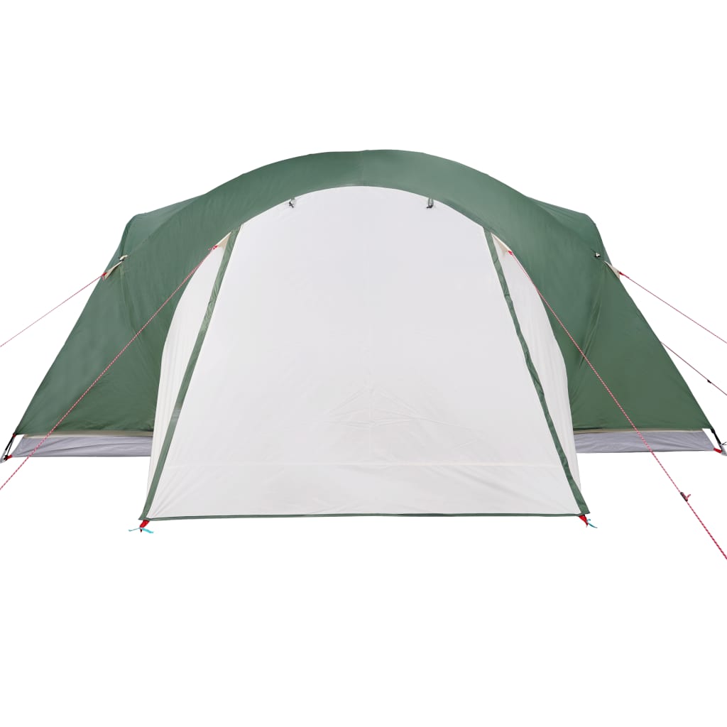 Tenda familiar ventilação cruzada 8 pessoas impermeável verde