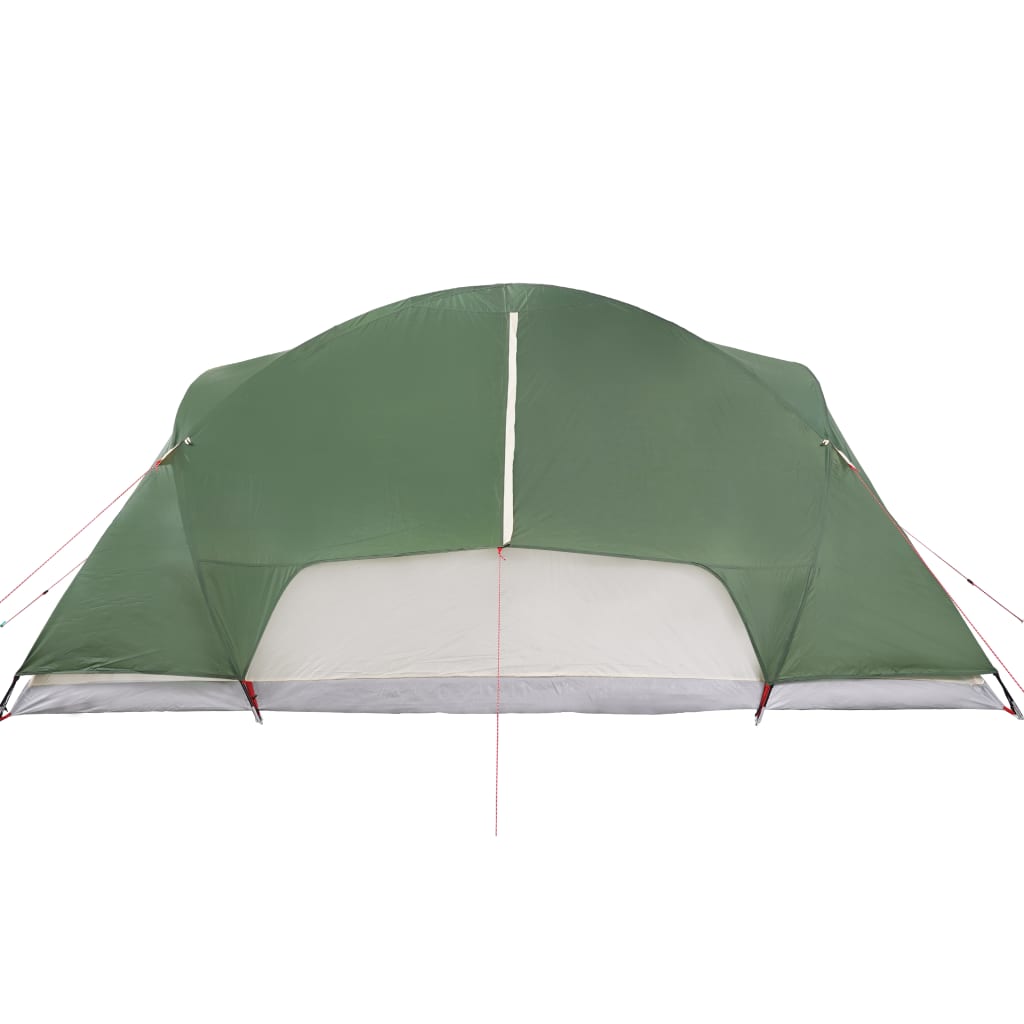 Tenda familiar ventilação cruzada 8 pessoas impermeável verde