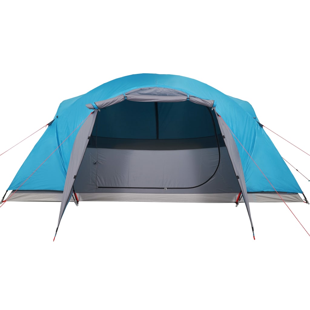 Tenda familiar ventilação cruzada 8 pessoas impermeável azul