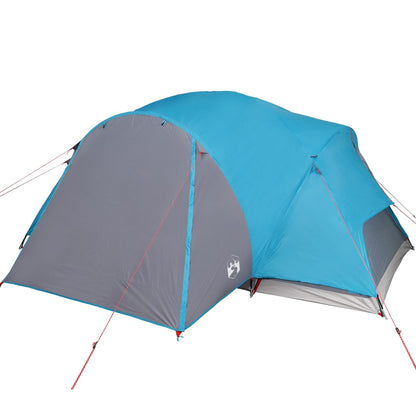 Tenda familiar ventilação cruzada 8 pessoas impermeável azul