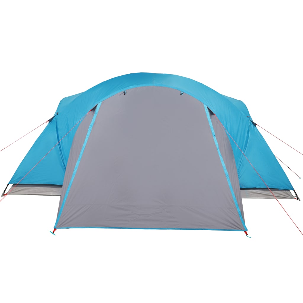 Tenda familiar ventilação cruzada 8 pessoas impermeável azul