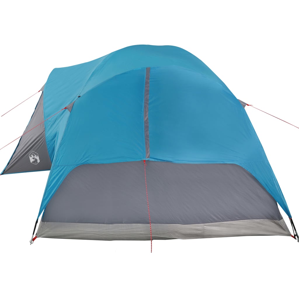 Tenda familiar ventilação cruzada 8 pessoas impermeável azul